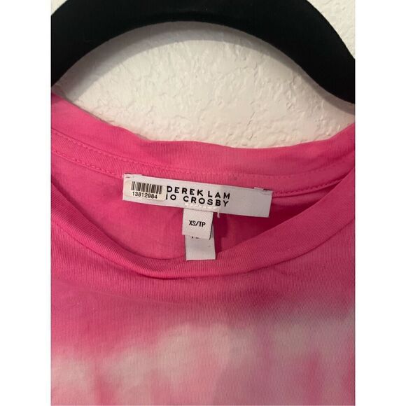 Derek Lam 10 Crosby Teddie T-Shirt with Twist Detail in Pink - Picture 3 of 4